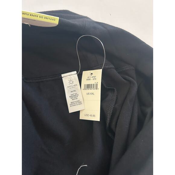 Aerie by American Eagle Offline OG Super Flare Size XXL Black New NWT Orig $50 - Picture 4 of 7